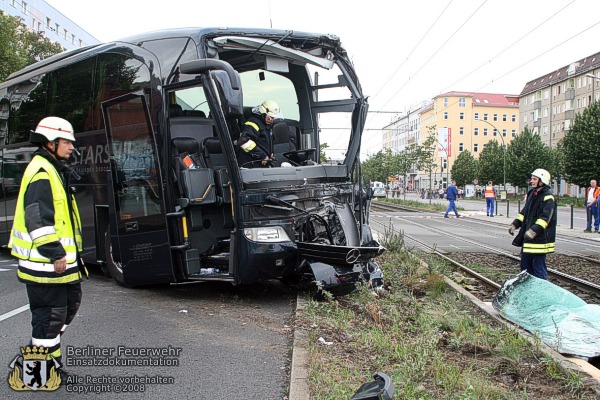 Beschädigter Bus