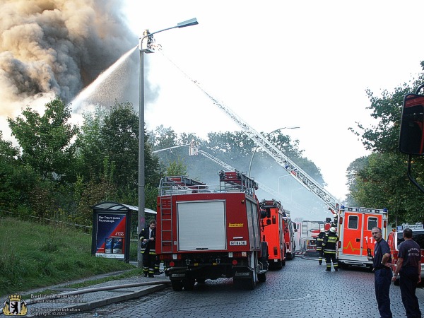 Brandbekämpfung über DLK