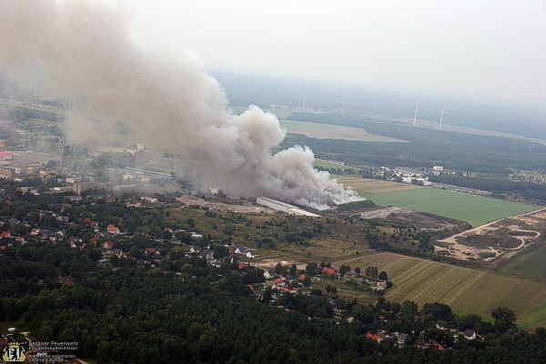 Einsatzstelle aus der Luft