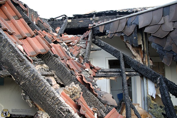 Brandschaden am Dachstuhl