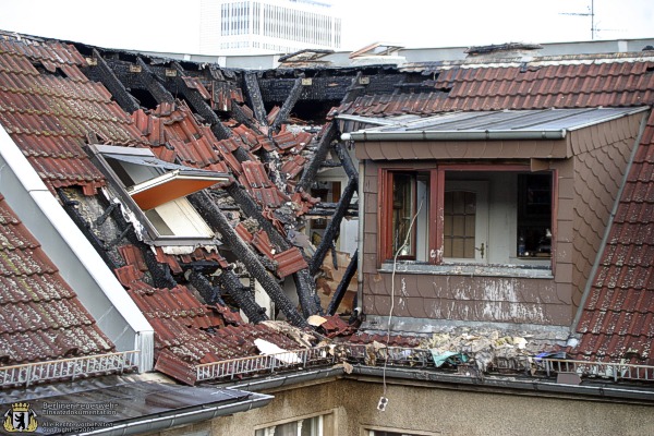 Brandschaden am Dachstuhl