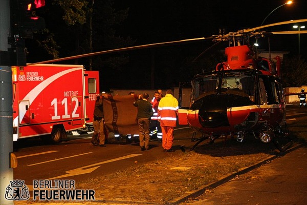 Transport der geretteten Person zum ITH