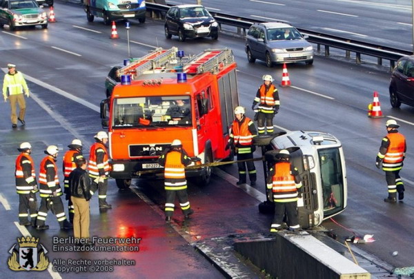 Fahrzeug wird aufgerichtet