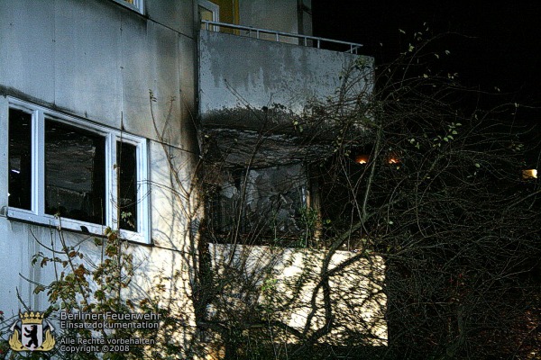 Ausgebrannter Balkon