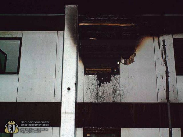 Brandschaden an der Fassade