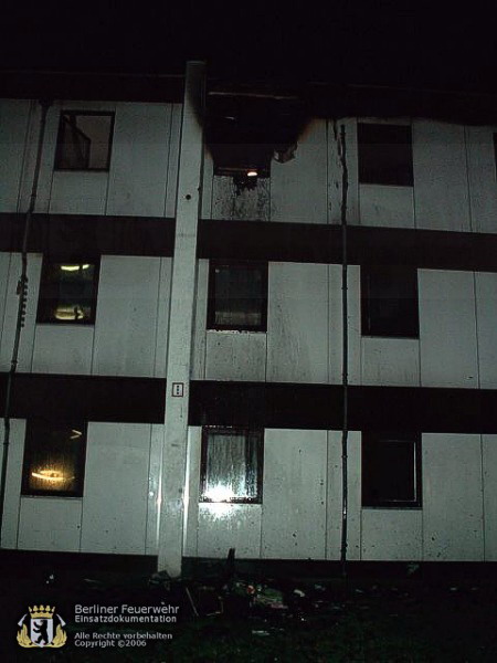 Brandschaden an der Fassade