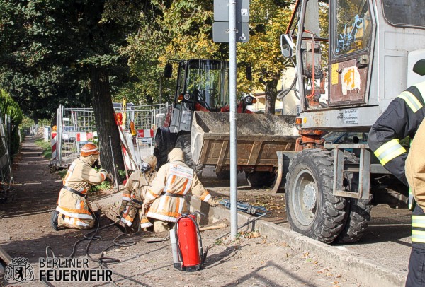 Gasleitung wird provisorisch abgedichtet