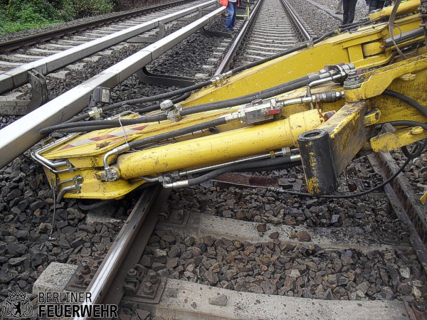 Verunglückter Bagger