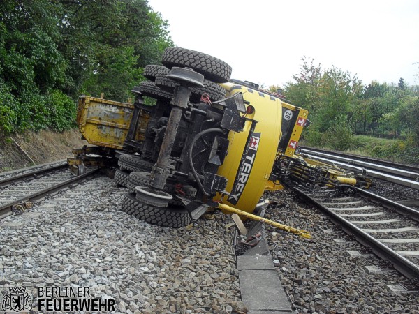 Verunglückter Bagger