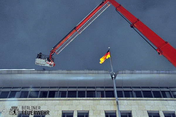 Teleskopmast im Einsatz