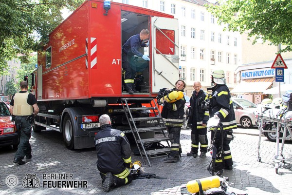 Einsatzkräfte an der Einsatzstelle
