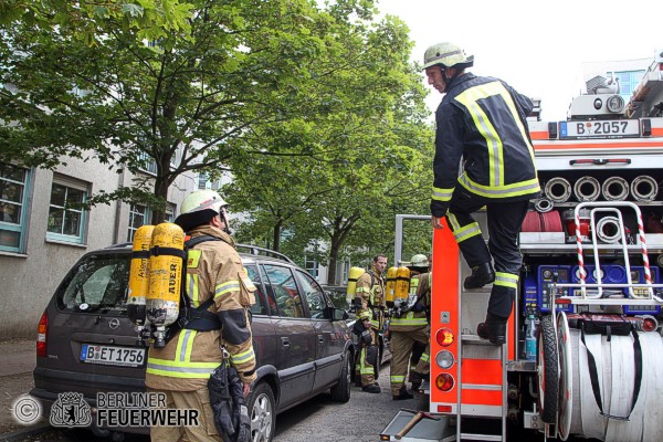 Einsatzkräfte an der Einsatzstelle