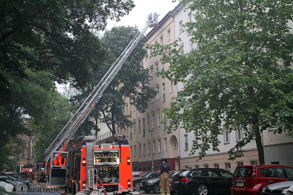 Drehleiter im Einsatz