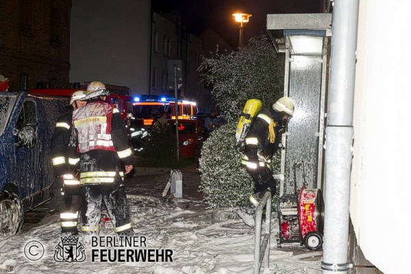 Einsatzkräfte an der Einsatzstelle