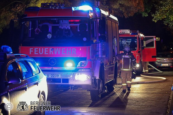 Löschfahrzeuge an der Einsatzstelle