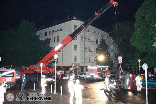 Bergungsarbeiten an der Unfallstelle