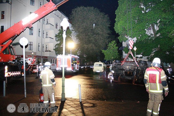 Bergungsarbeiten an der Unfallstelle