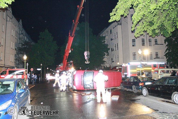 Bergungsarbeiten an der Unfallstelle