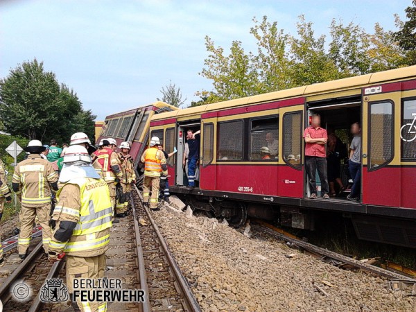 Entgleiste S-Bahn