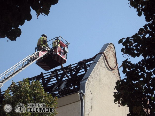 Giebelwand wird gesichert