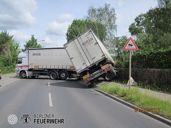 Umgestürtzter Anhänger