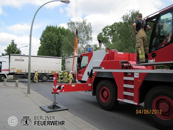 Umgestürtzter Anhänger