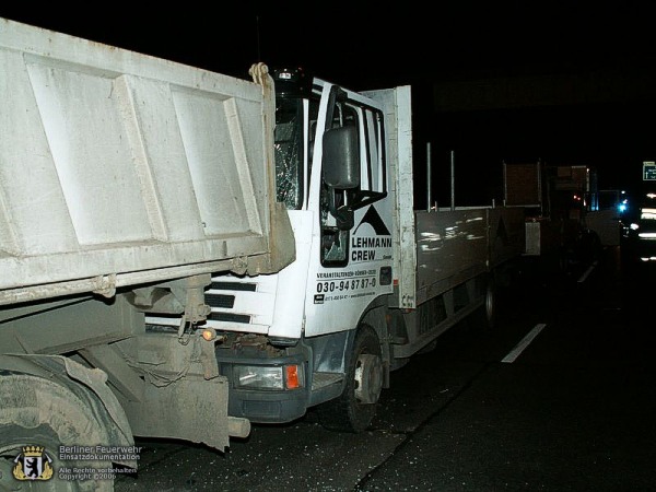 Aufgefahrener Lkw