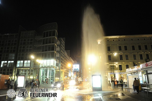 Wasserfontäne am ehemaligen Grenzübergang