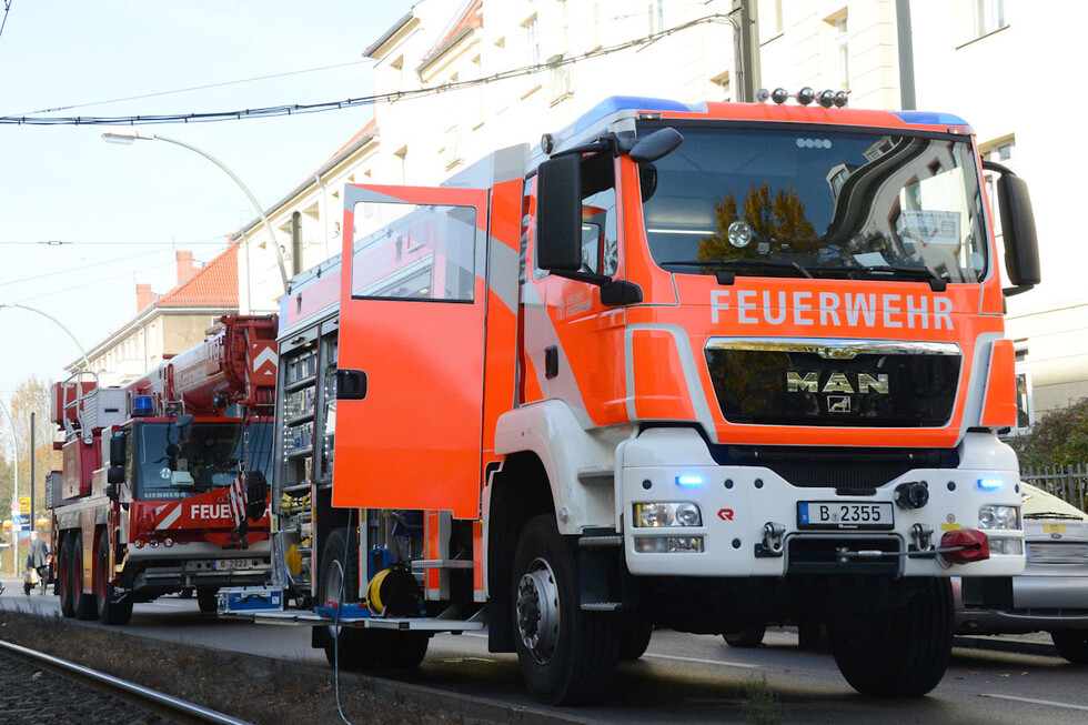 Rüstwagen an der Einsatzstelle