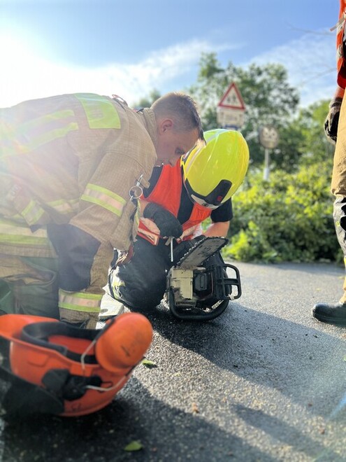Vorbereitung der Motorkettensäge
