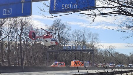 Hubschrauber im Abflug