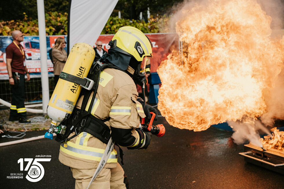 Präzision unter Zeitdruck: Die Löschübung zählte zu den anspruchsvollen Disziplinen der Fire & Rescue Games.
