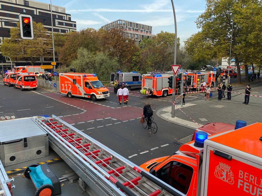 Blick auf die Einsatzstelle