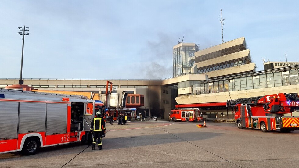 Einsatzstelle am Flughafen