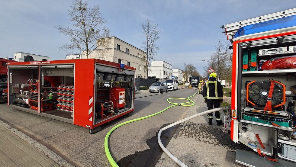 AB Sonderlöschmittel an der Einsatzstelle