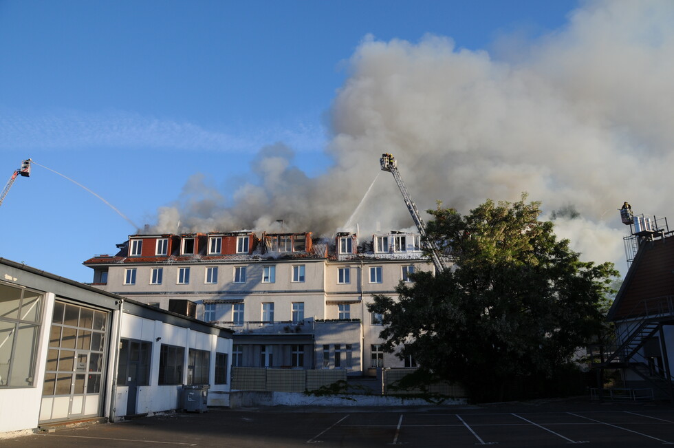 A-Trupp im Löschangriff