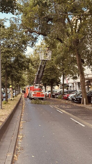 Drehleitereinsatz in der Kantstraße