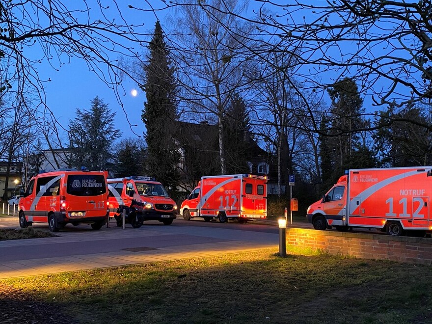 Rettungswagen an der Einsatzstelle