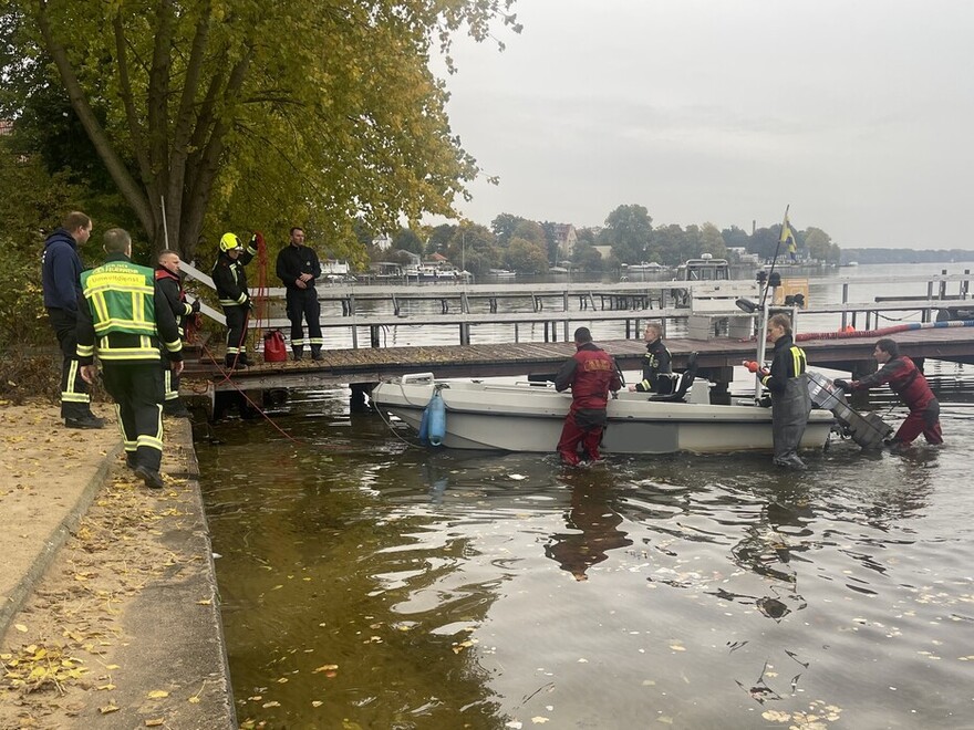 Sicherungsplatz an Steganlage in Ufernähe