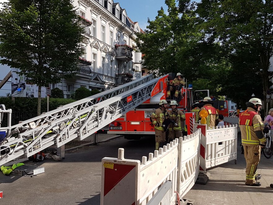 Brandbekämpfung über Drehleiter