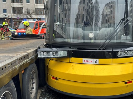 Beschädigte Tram