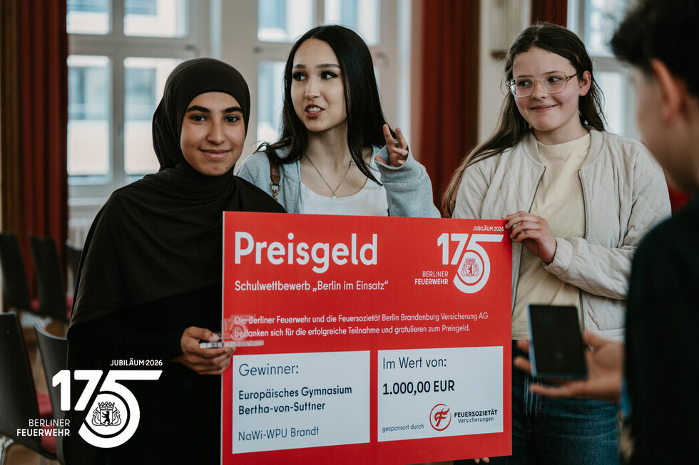 Preisverleihung Schulwettbewerb „Berlin im Einsatz“ 