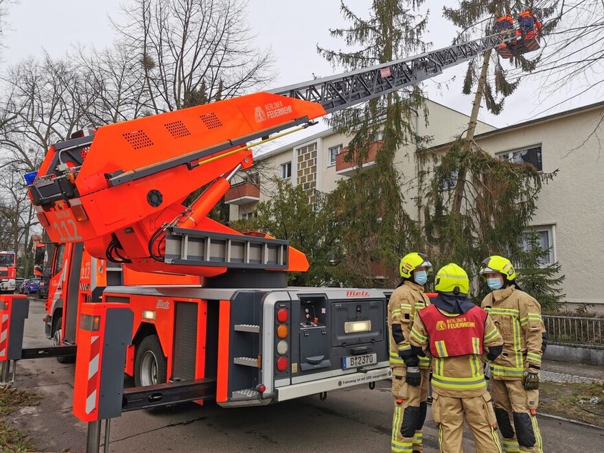 Drehleiter im Einsatz 