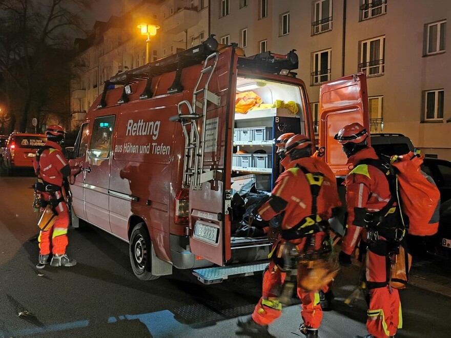 GW Höhenrettung im Einsatz