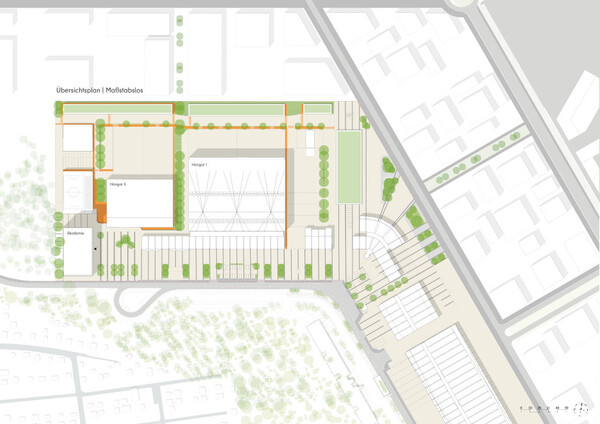 Lageplan der Gebäude