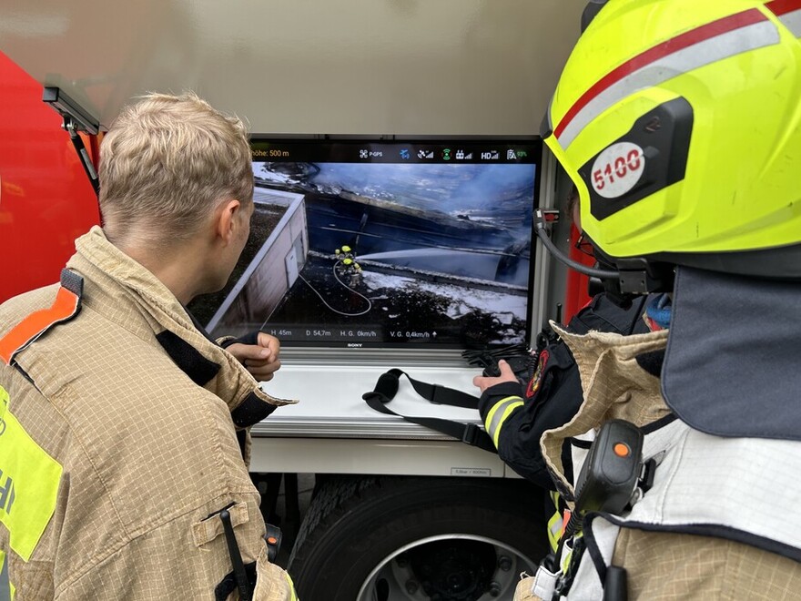 Auswertung der Bilder der Drohne.