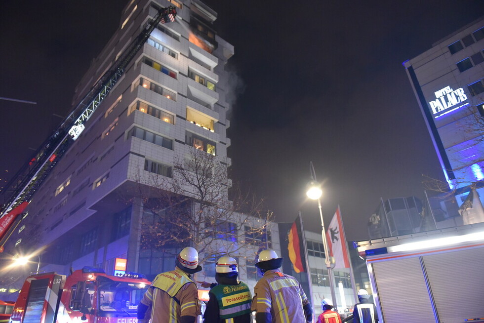 Einsatz in der Budapester Straße. 