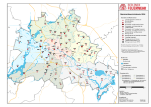 Dokument Übersichtskarte Standorte der Berliner Feuerwehr Abbildung der Titelseite