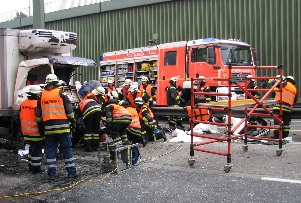 Einsatzstelle der Feuerwehr