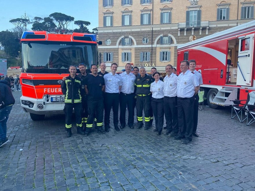 Abschlusspräsentation auf dem Piazza del Campo